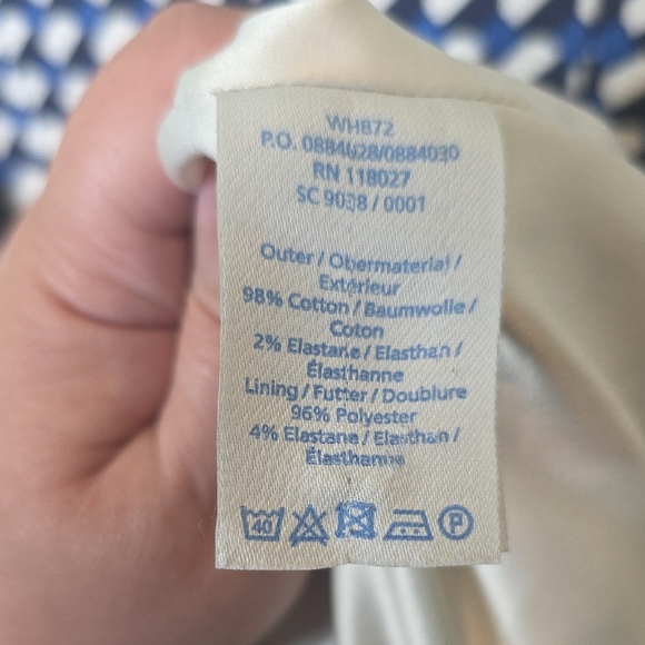 Boden Martha Pencil Sheath Dress Cobalt Blue, Black & White Retro Geometric, 8R - Picture 7 of 7